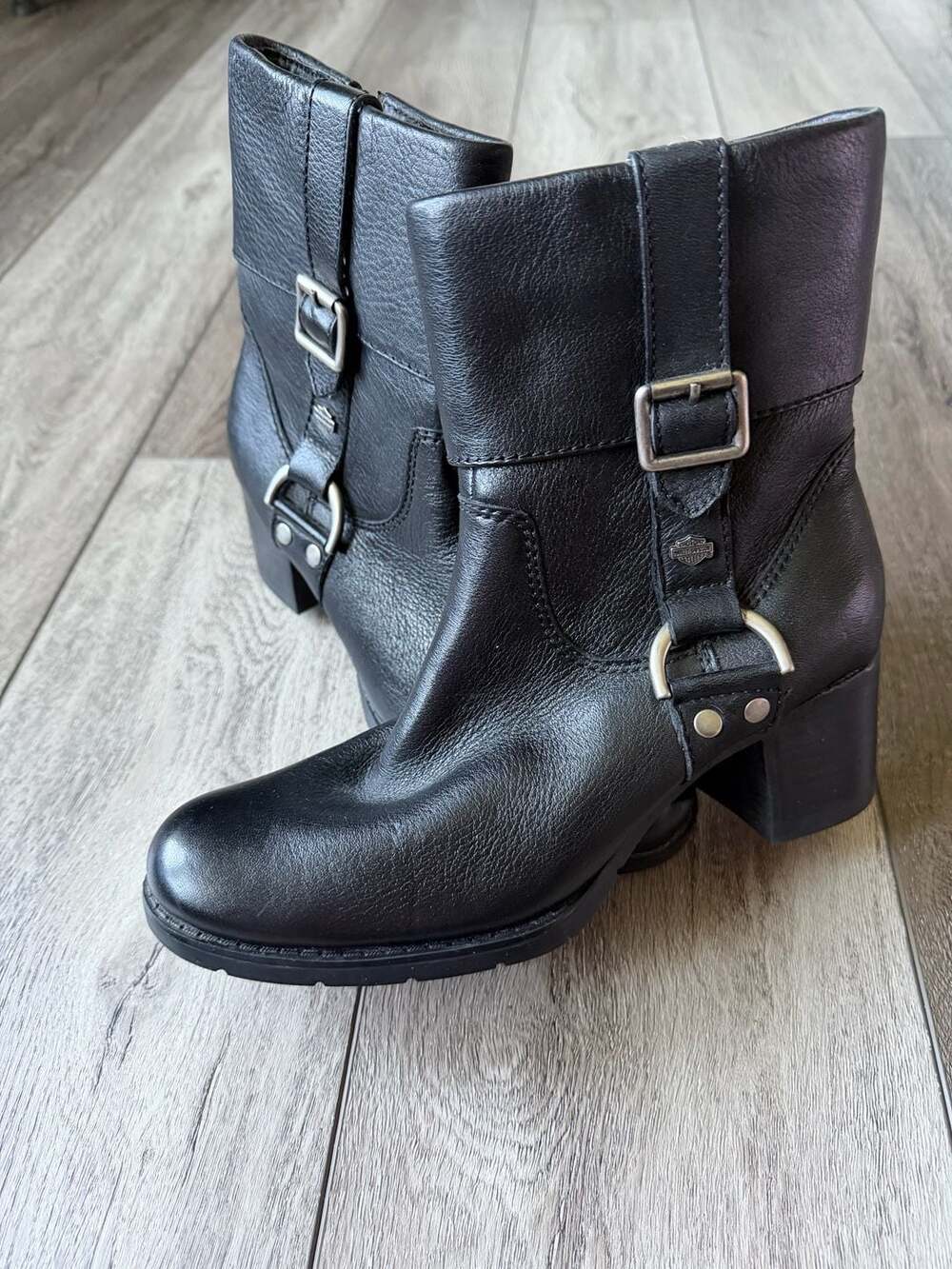 Harley-Davidson Women's Sadie Black Leather Casual Motorcycle Boots D84068